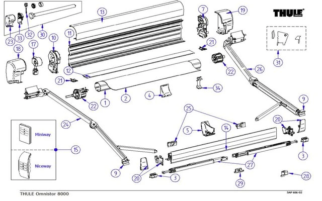 Thule Endkappe Alu Passend Zu T. 8000 (eloxiert) 1 Thule Endkappe Alu Passend Zu T. 8000 (eloxiert)