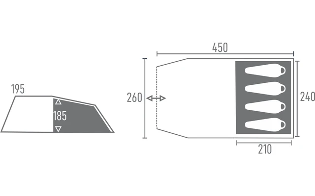 Tambu Suti TC 4 Personen Familien Tunnelzelt Navy Blau 1 Tambu Suti TC 4 Personen Familien Tunnelzelt Navy Blau